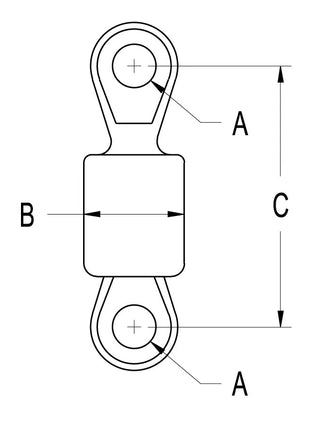 Ronstan Eye and Eye Swivel, Stainless Steel
